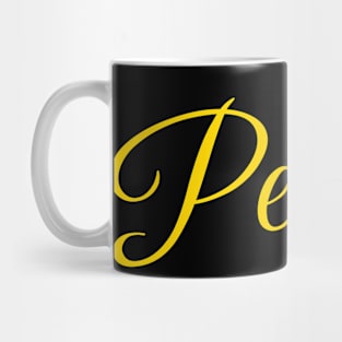 Urban Word 'Periodt' in Yellow Lettering Mug